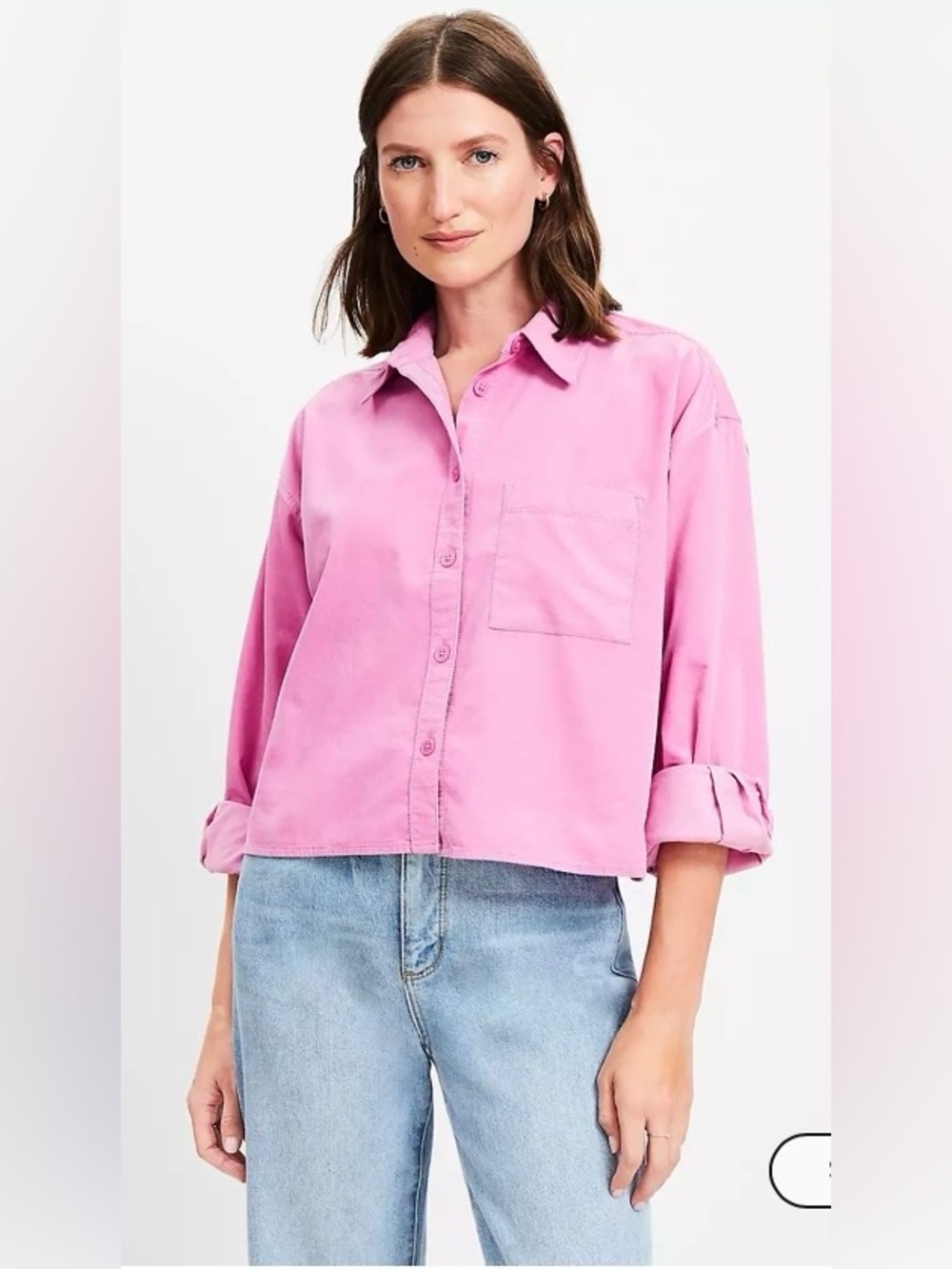 LOFT Cotton Corduroy Modern Pocket Shirt